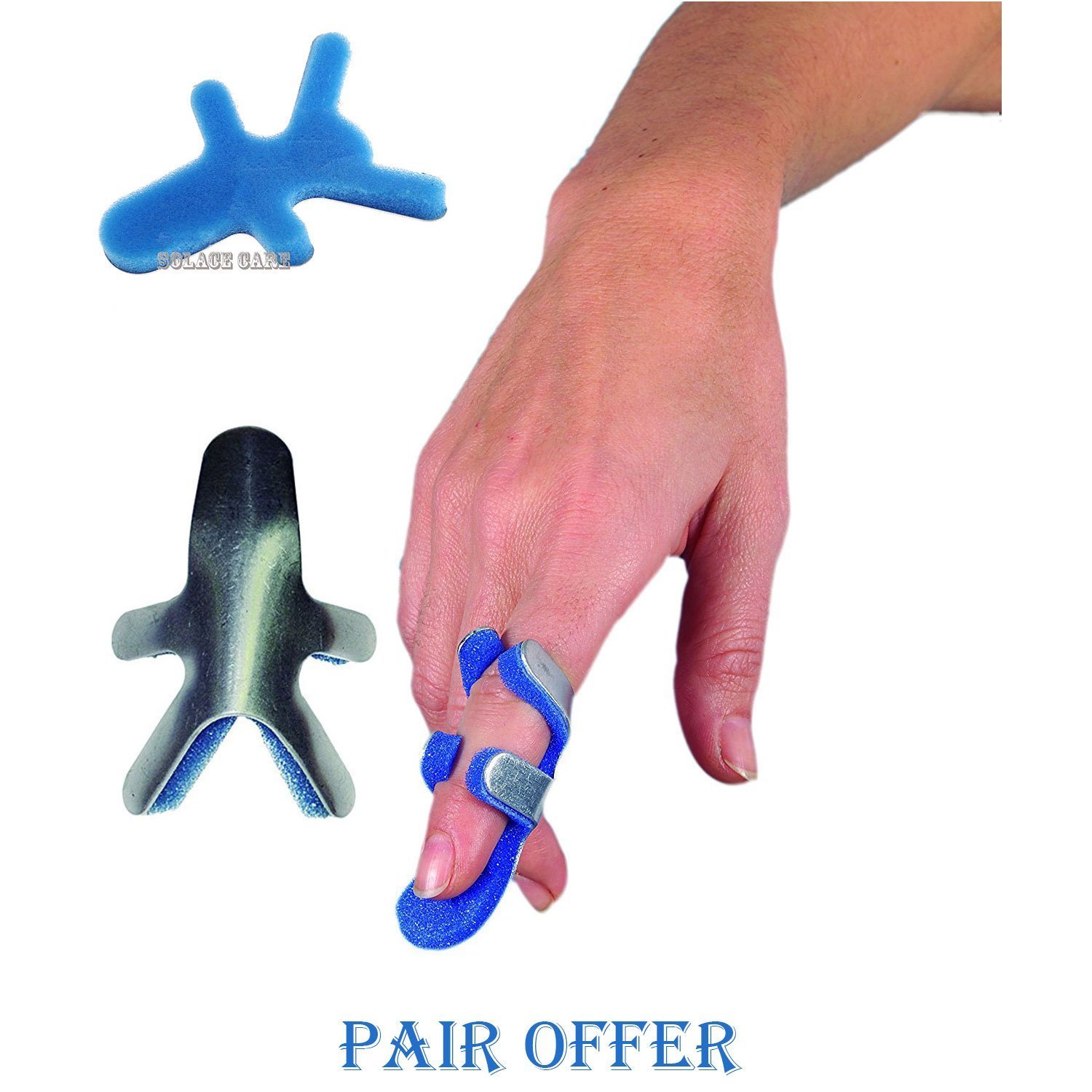 Finger Immobilising Splint with Soft Foam (PAIR) Ideal for Broken