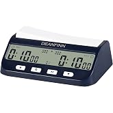 Chess Timer Clock, Portable Digital Chess Timer for Professional Board Game Competitions with Basic,Bonus, Delay, and On/Off Alarm