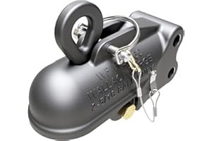 Wallace Forge R25160 Channel Mount Adjustable Coupler 2 5/16" Ball GTW 20,000 lbs - Made in The USA