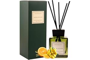 XEPTLE Oud & Bergamot Reed Diffuser Long-Lasting Fragrance Air Freshener Diffuser Hotel Collection Diffuser Oil 7.04 oz - Green