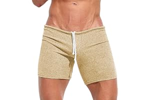 GOKKILRW Mens Shorts Summer Loungewear Gym Workout Boxer Shorts Bodybuilding Athletic Shorts Soft Comfy Breathable Beachwear
