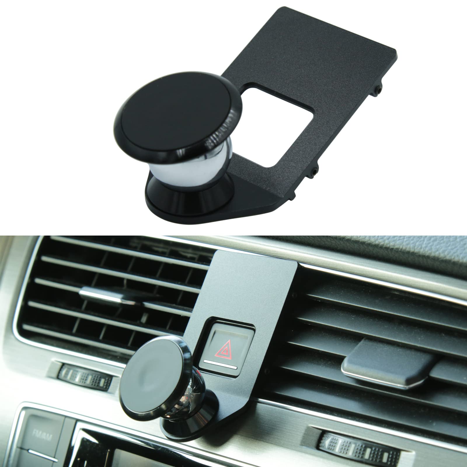 Cookiss magnetic phone car mount Compatible with VW Golf 7 MK7 GTI Variant R R-line Suitable for Smartphone and GPS with car phone holder 360 Degree Adjustable View (Black)