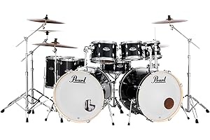 GENERIC Pearl Export EXX 8-Piece Double Bass Drum Set with Hardware - Jet Black