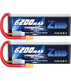 Pack De 2 Batteries Lipo Zeee 2S 7.4V 100C 5000mAh – Connecteur Deans T, Idéal Pour Voitures RC 1/8 Et 1/10