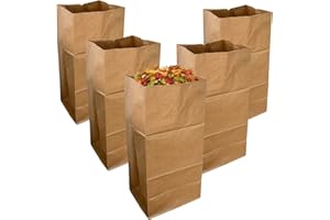 Lawn and Leaf Bags, 30 Gallon, Kraft Paper Yard Waste Bags (5 Pack)