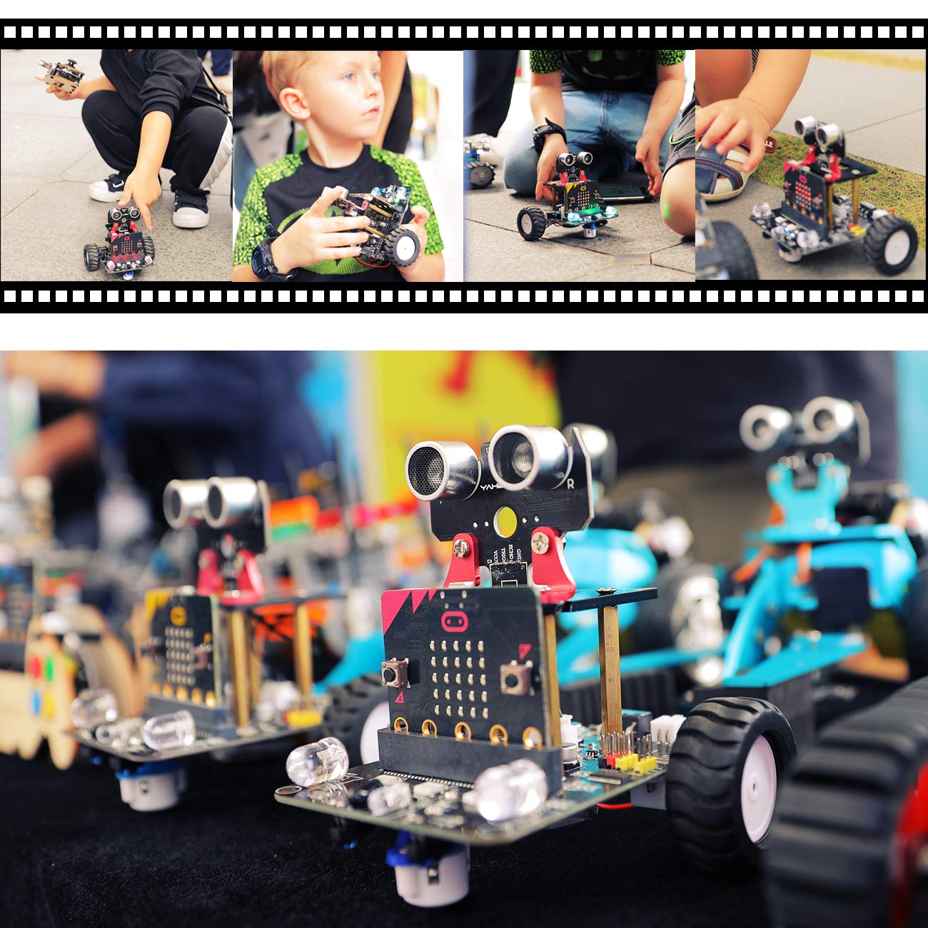 Yahboom Tiny:bit Robot Kit – Coche Inteligente Para Aprender Programación Y Robótica Con BBC V2, Ideal Para Niños De 8 A 12 Años
