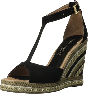 Amazon.com | Andre Assous Women's Deedee Espadrille Sandal, Black, 6.5 M US | Platforms & Wedges