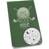Rite in the Rain All Weather Golf Notebook, 3.5" x 6", Green Field Flex, Club Yardage Book &amp; Hole Notes (No. 4)