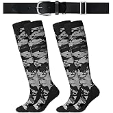 Haysandy Baseball Socks Youth Dicital Camo Baseball or Softball Socks and Belt Set Softball Belt for Boys Girls