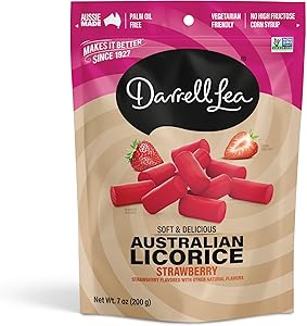 Darrell Lea Soft Australian Licorice, Non-GMO, No Palm Oil, Vegetarian Friendly, No High Fructose Corn Syrup, Soft & Chewy Li