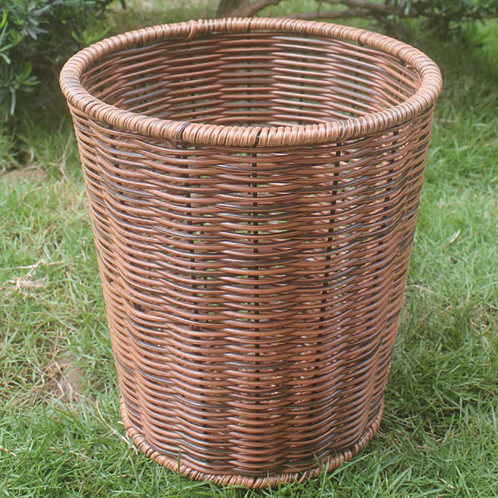 Material de oficina 8x8inch WEWE Rattan Hecho A Mano Tejido Basureros