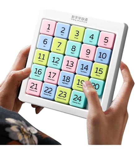 Amazon.com: Yealvin 4x4 Klotski Puzzle Sliding Number 15-Digit