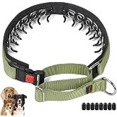 Mayerzon No Pull Dog Collar Martingale, Green, M | Neck Cir 14.5"-18.5" | For Small Medium Large Dogs, Buckle, Heavy Duty Nylon, For Walking Training Hunting, Adjustable, Safe &amp; Easy to Use, Patented