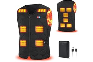 Rrtizan Heated Vest for Men,Lightweight Electric Heating Vest with Battery Pack for Winter Outdoor Hunting Skiing Hiking work