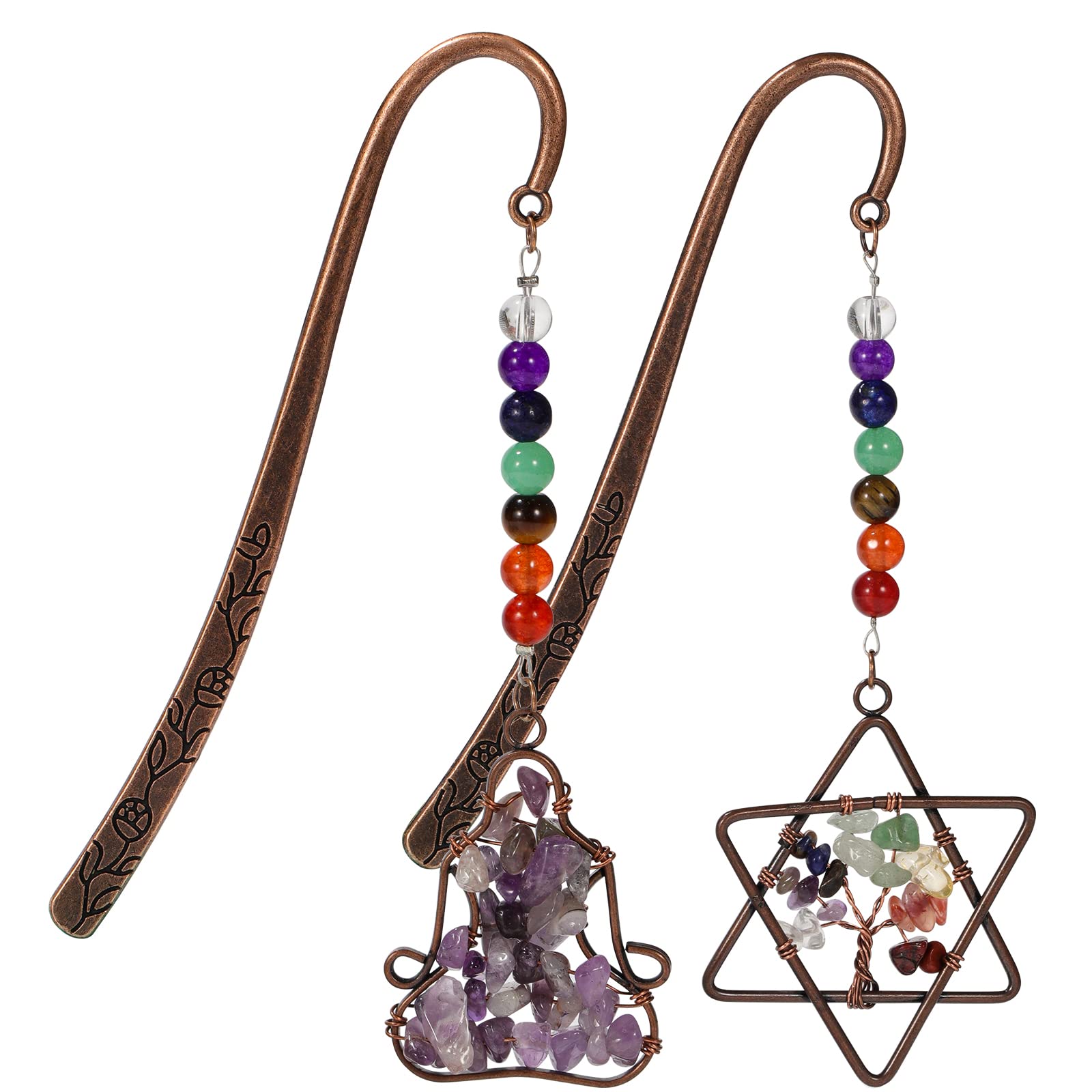 Bookmark Metal Vintage Bronze Bookmarks Page Markers Gift for Women Men Book Lovers, 2PCS