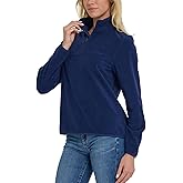 Spyder Fleece Pullover Women – Soft Quarter Zip Warm Lightweight Long Sleeve Sweater Top for Fall Winter Casual Wear
