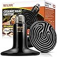MIXJOY 250W Reptile Heat Lamp 2Pack Ceramic Heat Emitters Reptile Heat Lamp Bulbs, No Light Emitting Ceramic Heat Bulbs for Amphibian Terrarium Reptile Gecko Lizard Bearded Dragon Turtle Chicken Snake