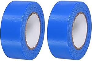 PATIKIL Flagging Tape 1" x98', 2 Pack PVC Non-Adhesive Neon Marking Tape for Tree Survey Boundaries Outdoor Trail, Blue