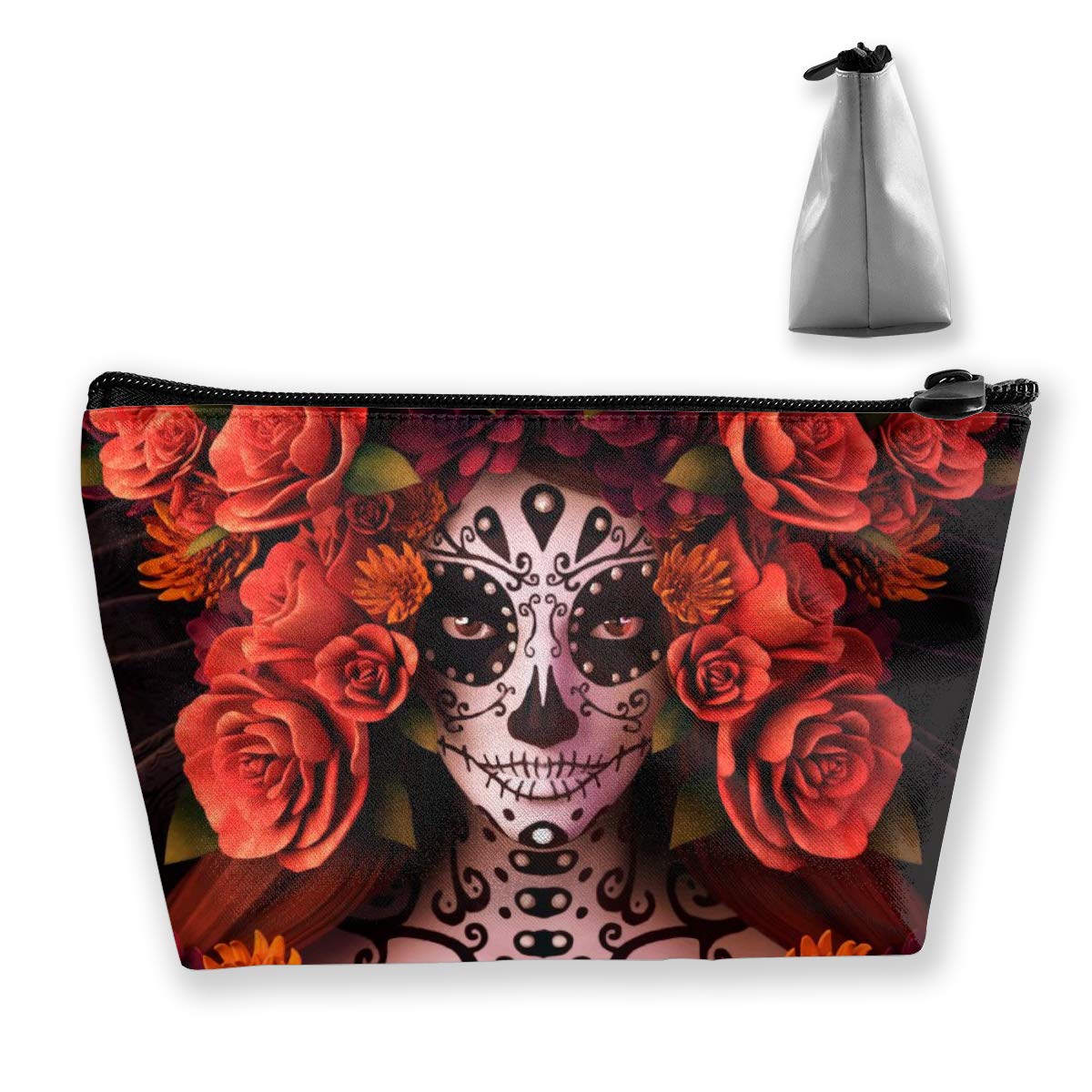 Best Skull And Roses Makeup Bag