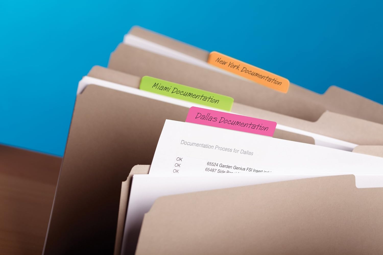 Post-it Tabs, 3 in, Solid, Assorted Bright Colors, Durable, Writable, Repositionable, Sticks Securely, Removes Cleanly, 6 Tabs/Color, 4 Colors, 24 Tabs/Pack, (686-PLOY3IN) : Color Coding Labels : Office Products