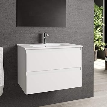 Eviva Evvn547 28mwh Bloom 28 Matt White Integrated Porcelain Sink Bathroom Vanities Amazon Com