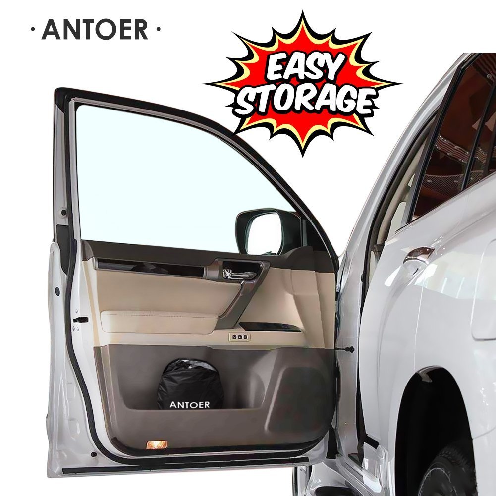 Windshield Sun Shade With 2 Ears For Maximum UV And Sun Protection -Foldable Sunshade For Car Windshield Will Keep Your Car Cooler- Easy To Use Windshield Sunshade 63\'\'x33.9\'\'