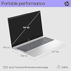 HP 15.6 inch Laptop PC, Processor: 13th Generation