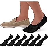 SIXDAYSOX No Show Socks Men 6 Pairs Thin Invisible Low Cut Non Slip Socks for Loafer Sneakers Size 10-13/13-15
