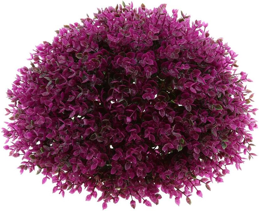 Fityle Artificial Topiary Trees Ball Shaped Indoor/Outdoor Faux Plants Ball Decorations - Purple 34cm -