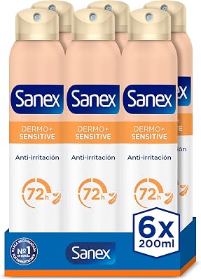 Dermo+ Sensitive, Desodorante Antitranspirante Spray 72h, 6x200ml