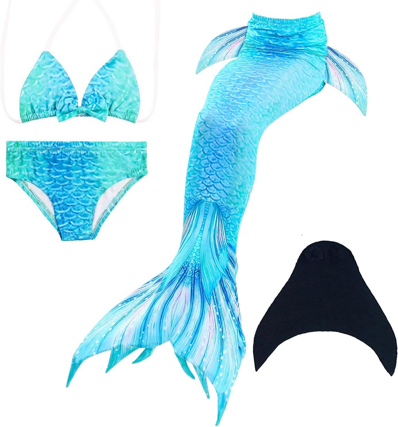 SAIANKE Baby Girls Kids Mermaid Tail Swimsuit Bikini Bathing Swimwear Princess Sea-Maid Swimming Set