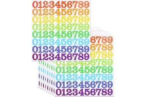 CMBBZZY 1 Inch Number Stickers for Inventory and Classification, Waterproof Label Number Stickers for Organizing, Self Adhesive & Waterproof - Multicolor