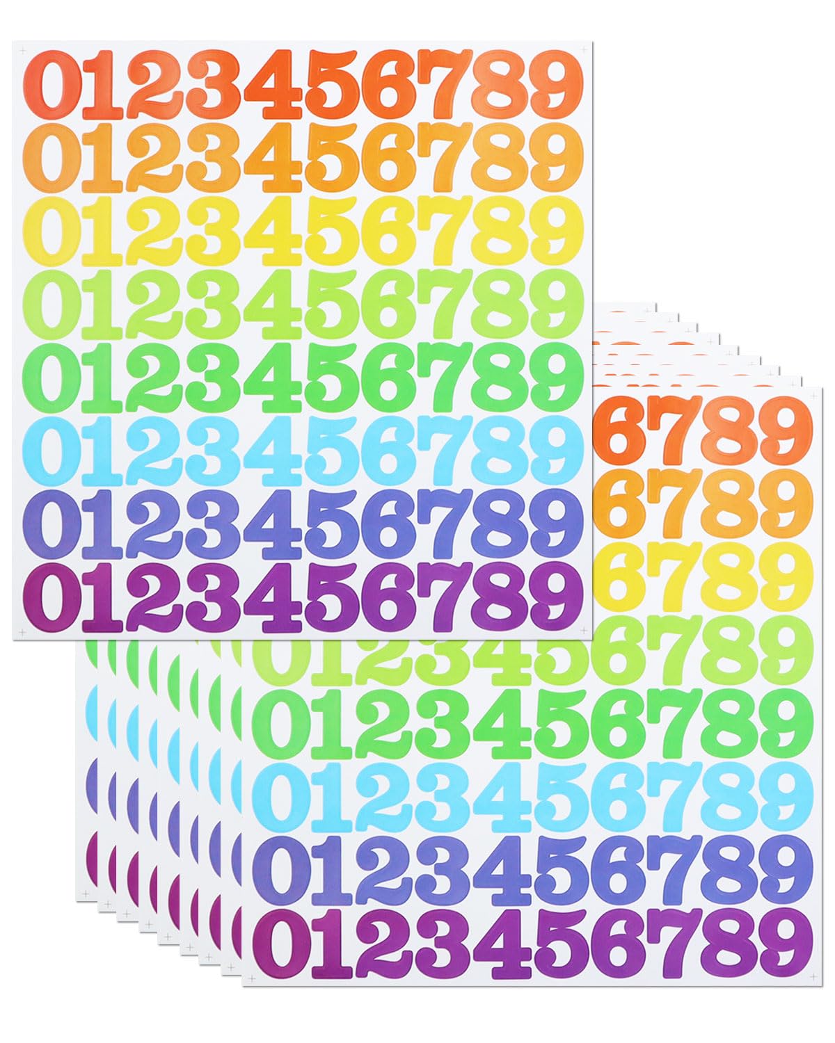 Photo 1 of 1 Inch Number Stickers for Inventory and Classification, Waterproof Label Number Stickers for Organizing, Self Adhesive & Waterproof - Multicolor