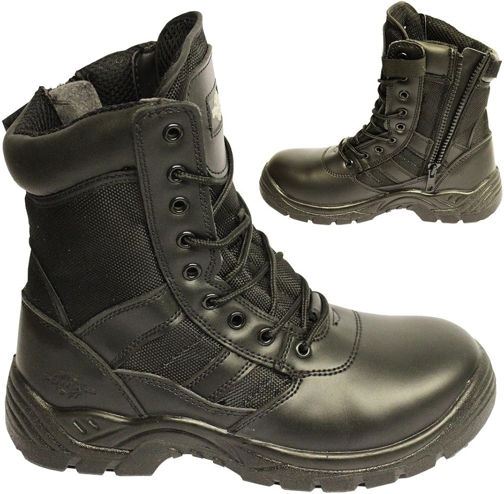 POWCOG Delta Comfortable Black Leather Military Patrol Combat Boots