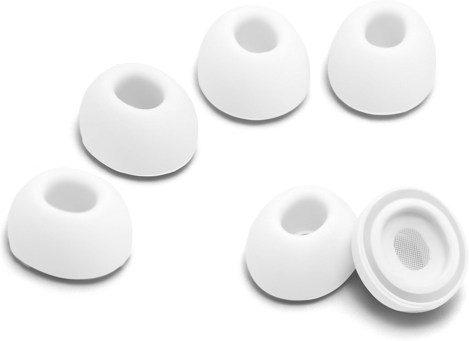 Okuli Set of 6 Silicone EarBuds Ear Tips For Apple AirPods Pro 1 & Pro 2 Earphones - Medium, White - Image 4