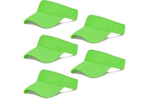 Rbenxia 5 Pieces of Adjustable Sport Visors Sun Visor Hats Cap Visors for Women and Men