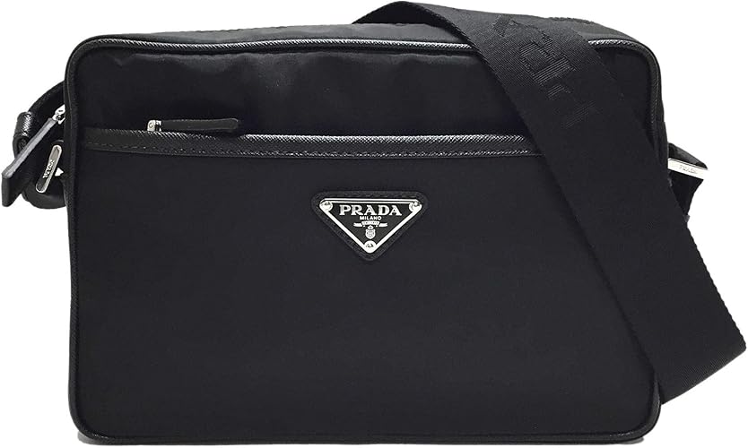 Amazon プラダ Prada バッグ メンズ 2vh048 064 F0002 Tessuto Saffiano ナイロン ショルダーバッグ Nero ブラック 並行輸入品 Prada プラダ ショルダーバッグ