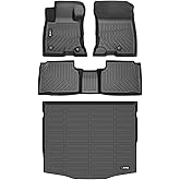 HAFIDI® Floor Mats & Cargo Liner Set Fit for 2020-2025 2026 Ford Escape Hybrid All Weather Protection TPE Anti-Slip Car Full Set Floor Liners Custom Accessories - Black