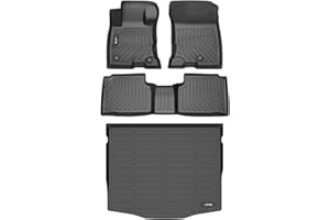 HAFIDI® Floor Mats & Cargo Liner Set Fit for 2020-2025 2026 Ford Escape Hybrid All Weather Protection TPE Anti-Slip Car Full Set Floor Liners Custom Accessories - Black