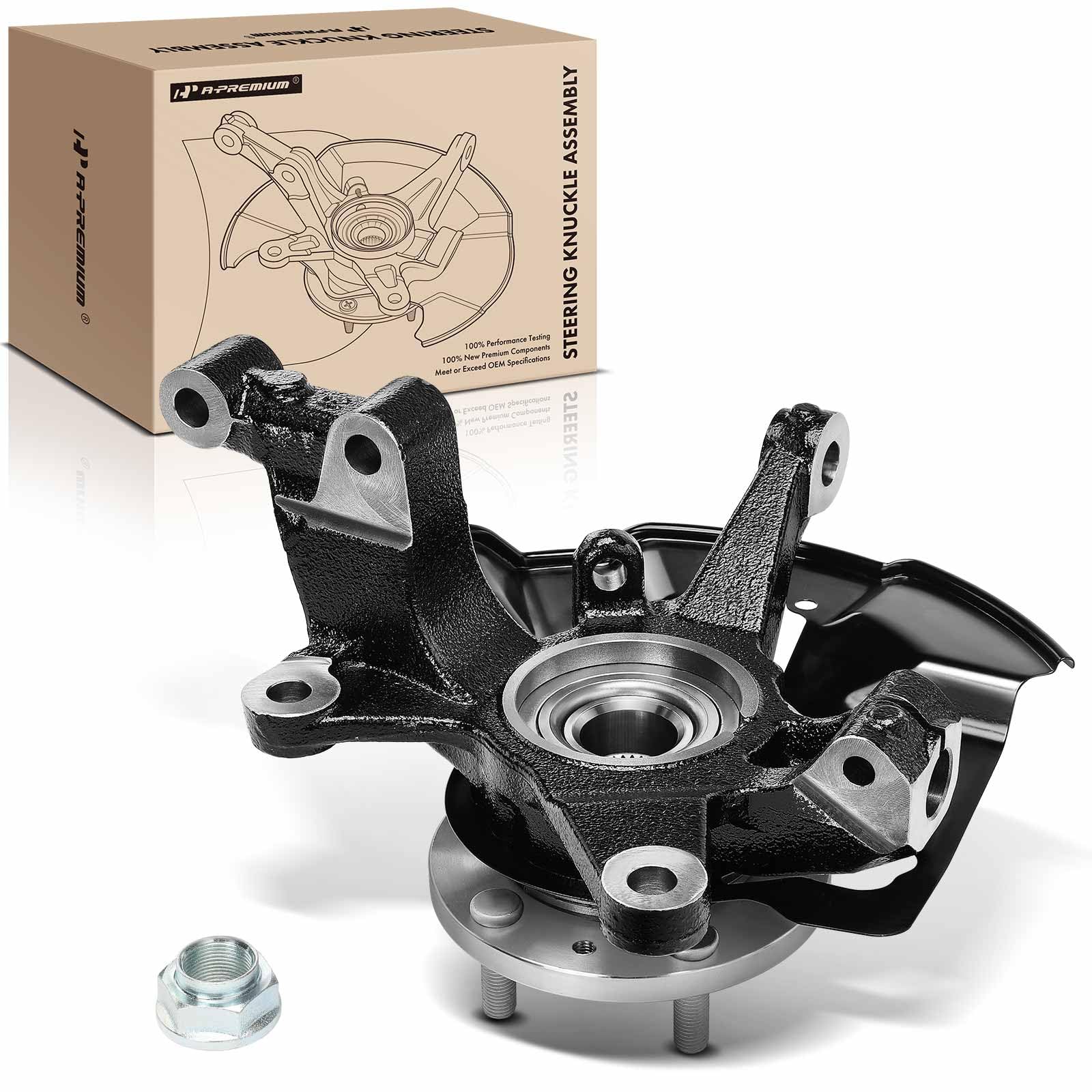 Photo 1 of A-Premium Front Right Steering Knuckle & Wheel Bearing Hub Assembly Compatible with Mazda CX-7 2007-2012, CX-9 2007-2015, Passenger Side