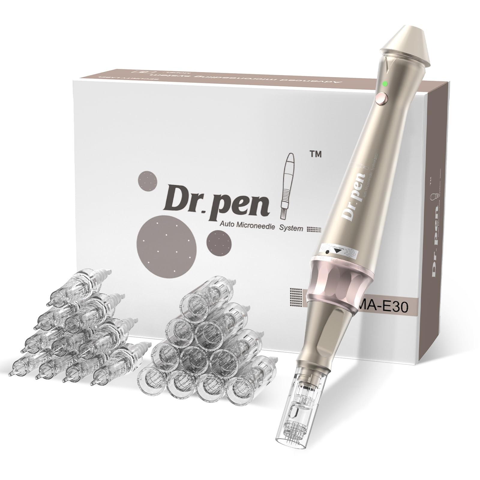 Dr. Pen E30 Wireless Microneedling Pen PMU Pen Dual-Use with 22Pcs Cartridges Derma Pen for Skin Care & Permanent Makeup ULTIMA-E30KIT-UK