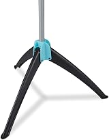 Relaxdays Foldable Ironing Tidy Stand, 3 Arms, 128x56.5cm, Silver/Turquoise view 7