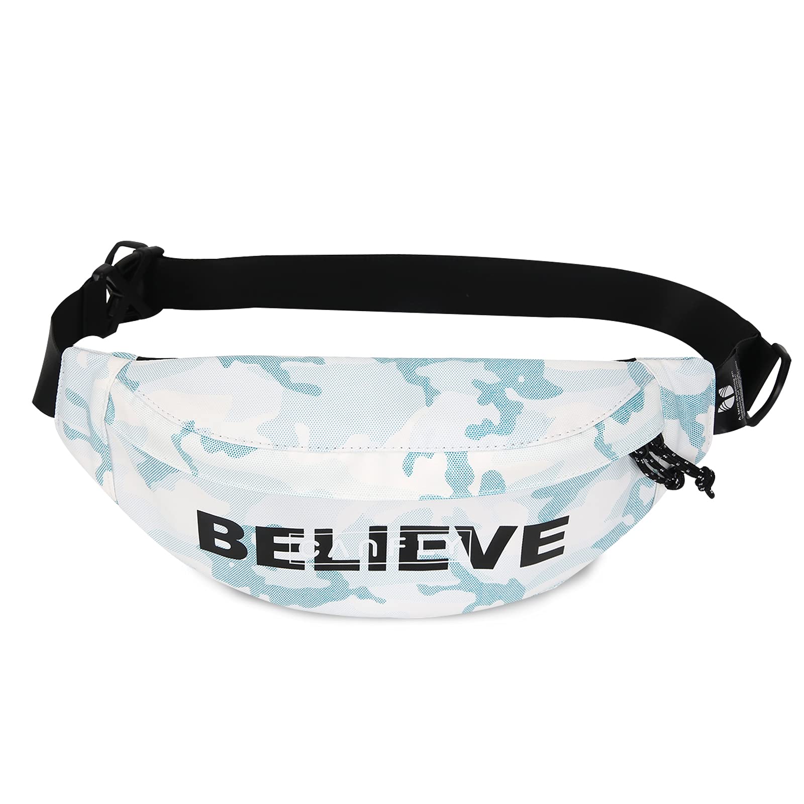 FANDARE Sling Chest Bags Waist Pack Running Bum Bag Ultralight Fanny Pack Outdoor Travel Shoulder Crossbody Bags Men Women Gym Hiking Dog Walking Daypacks Waterproof Nylon White Blue