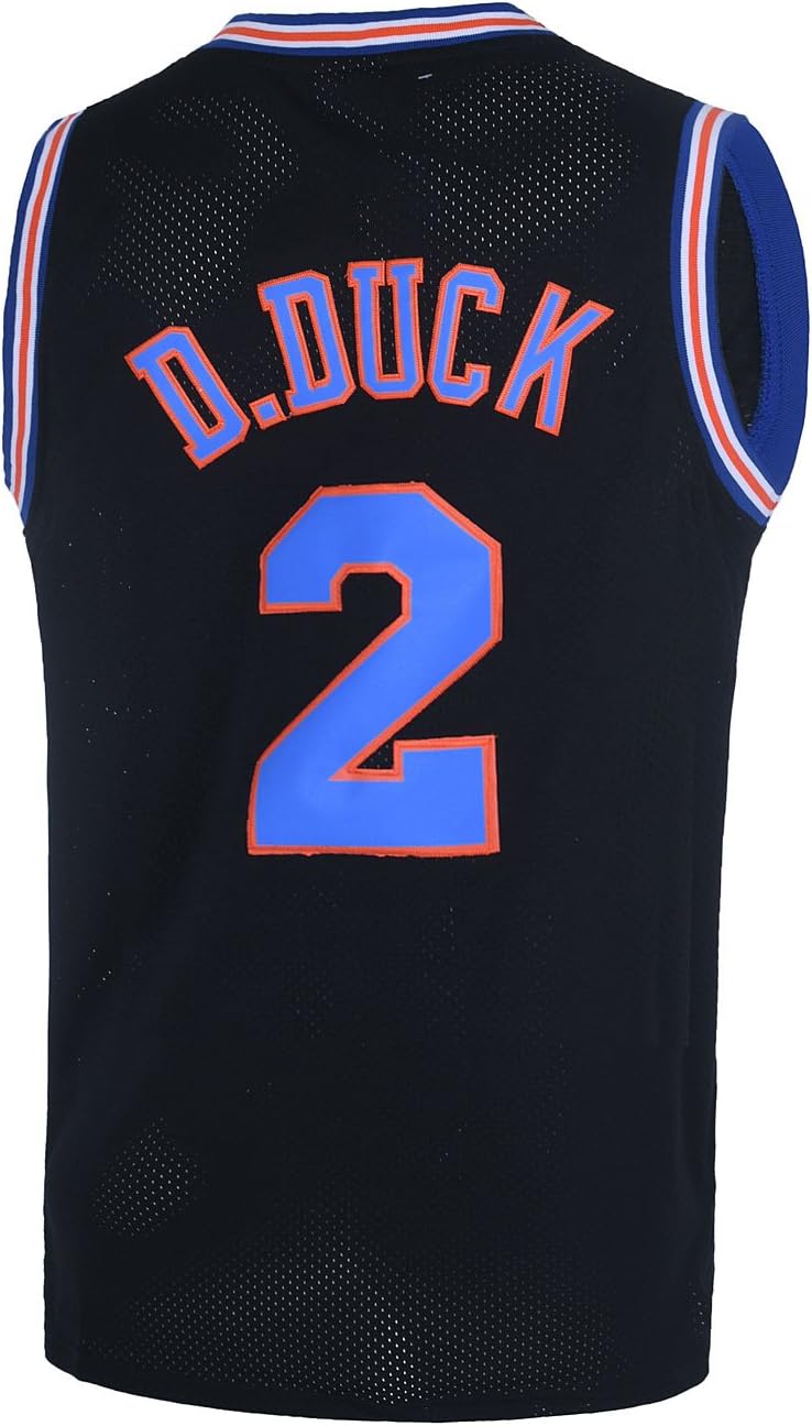 TUEIKGU#2 D Duck Basketball Jersey for Men Movie Couples Halloween Costume