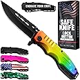 Grand Way Rainbow Pocket Knife - Colorful Knives - Sharp Folding Blade - Cool Tool for EDC - Best Gifts Idea - Best Gifts for Birthday Anniversary - 6681 L