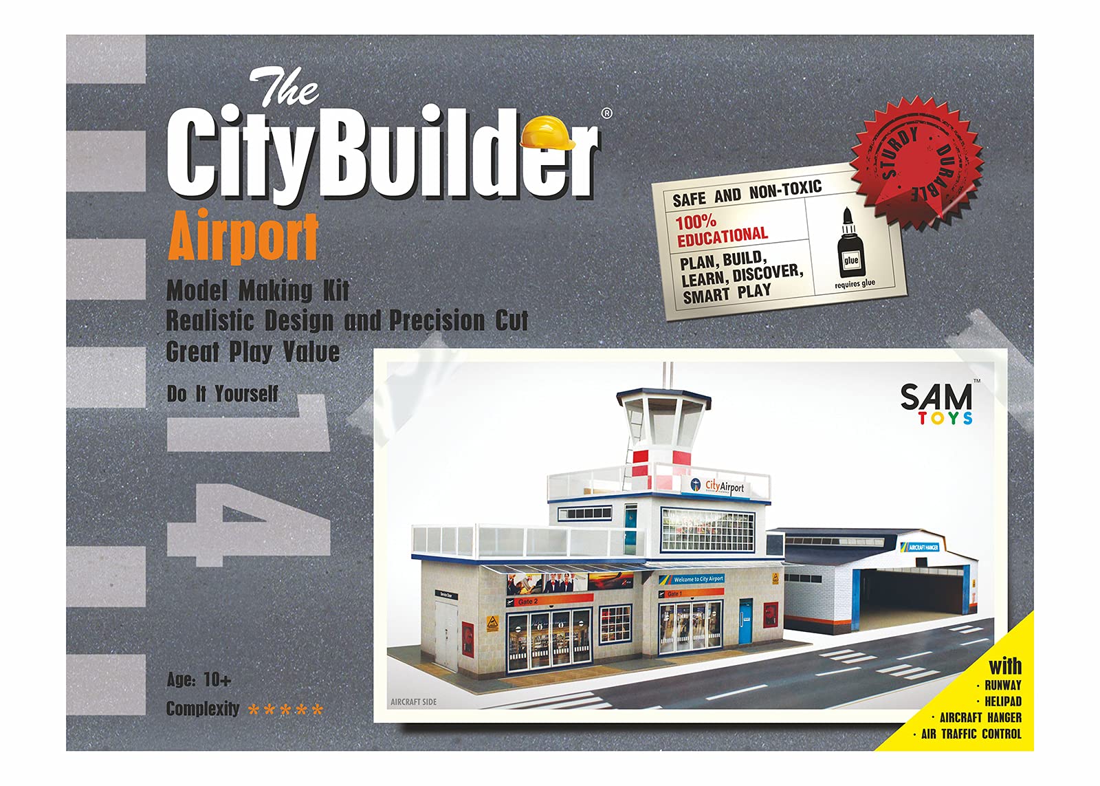 The CityBuilder O Gauge 7mm 1:43 Scale Model Railway Building Airport Kit