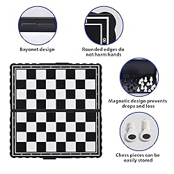 COLORGO 8-in-1 Mini Magnetic Chess Game Set with