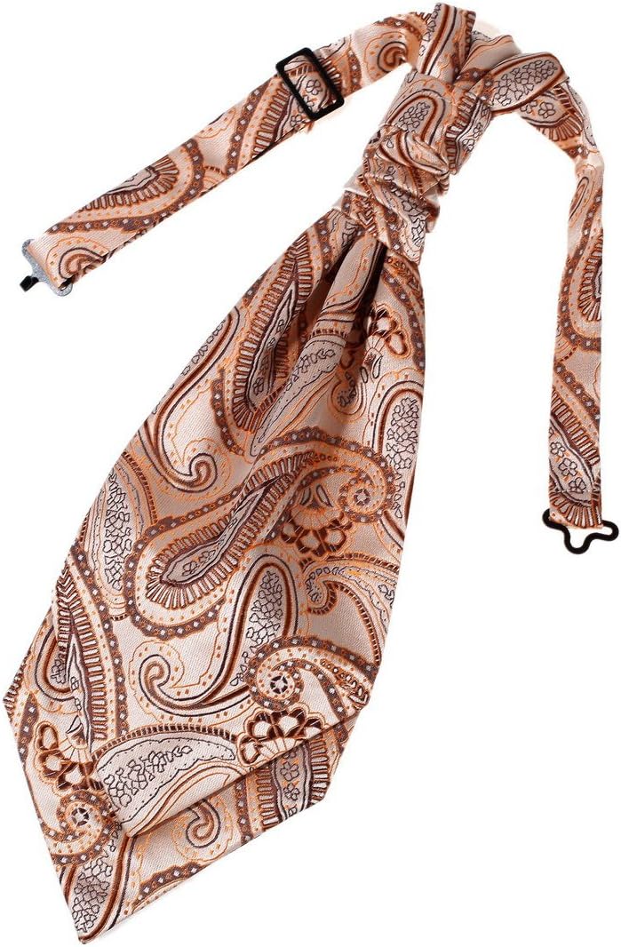 EpointCravat Necktie For Party Silk Pretied Ascot Cravat Tie 12 Inch Clip-On Adjustable