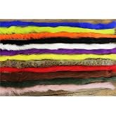 Tigofly 12 Colors Straight Cut Rabbit Zonker Strips 3/16" 5mm Width Genuine Hare Hair Fur Streamers Fly Tying Materials