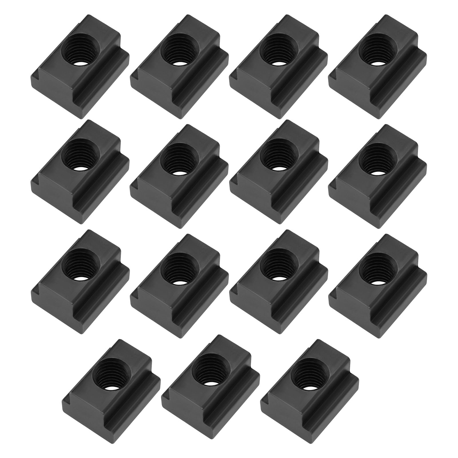 The Lord of the Tools 15Pcs Black Medium Carbon Steel M10 T Slot Nut Milling Machine Nut for Mounting On T Slot Rails Machine T Slot Beds Or As an Accessory in Many Vehicles